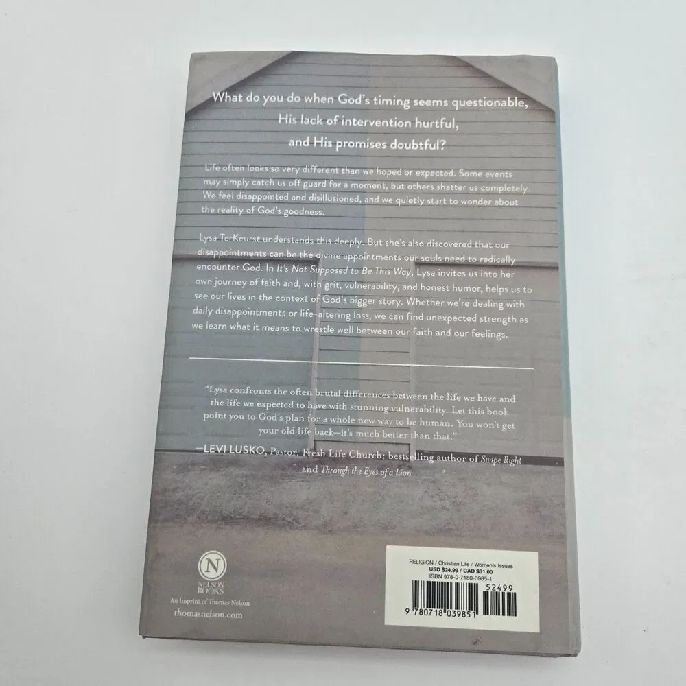 It's Not Supposed to Be This Way Lysa TerKeurst Hardcover Book